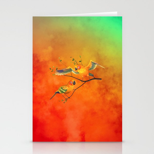 Parrots Sun Conures Stationery Cards