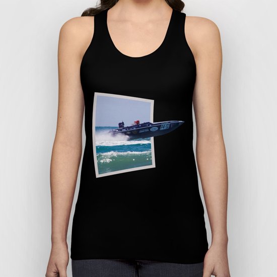Offshore Addiction Speeds Out Of Frame Unisex Tank Top