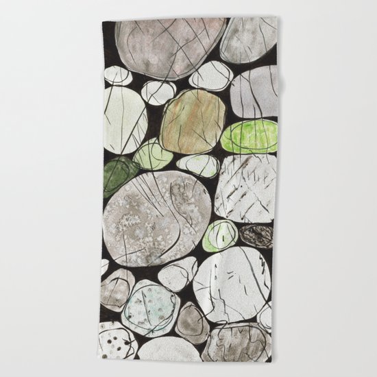 Classical Stones Pattern in High Format Beach Towel