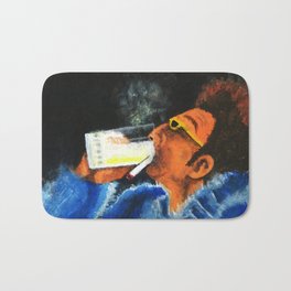 "HERE'S TO FEELIN' GOOD ALL THE TIME" Bath Mat