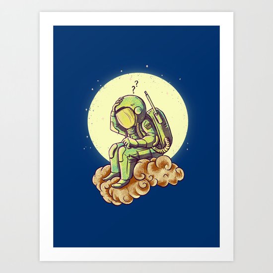 Why in the cloud Art Print