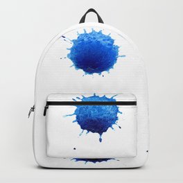 Watercolor splashes. Colorful watercolor blots. Backpack
