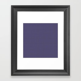 Small Grid Navy Blue Framed Art Print