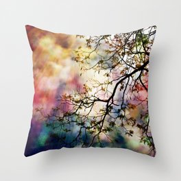 the Tree of Many Colors Throw Pillow