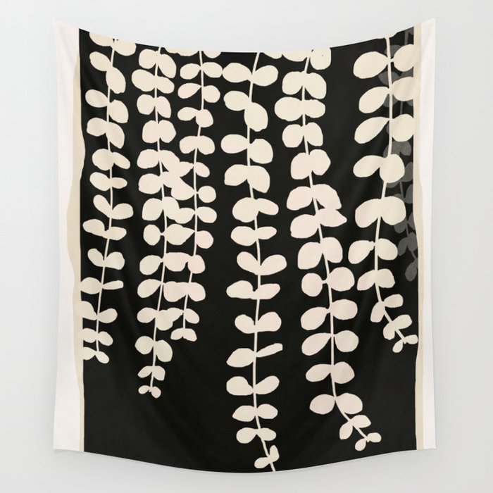 Minimal Abstract Leaves 17 Wall Tapestry