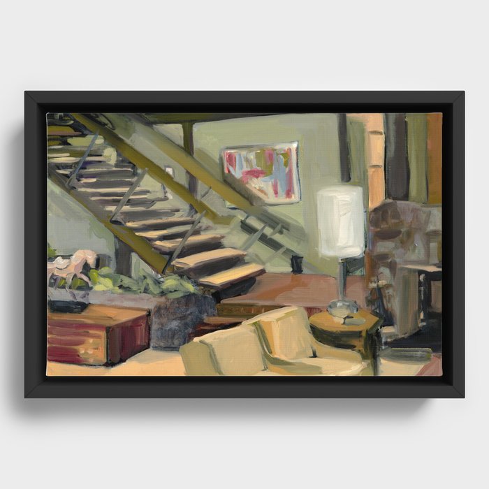 A Very Brady 70's Living Room Framed Canvas