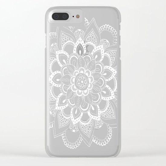 Winter Fountain Mandala Clear iPhone Case