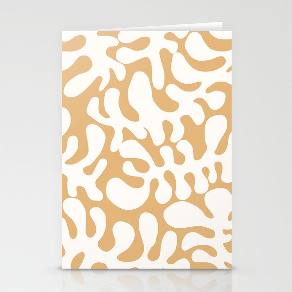 White Matisse cut outs seaweed pattern 7 Stationery Cards