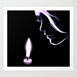 Candle light  Art Print