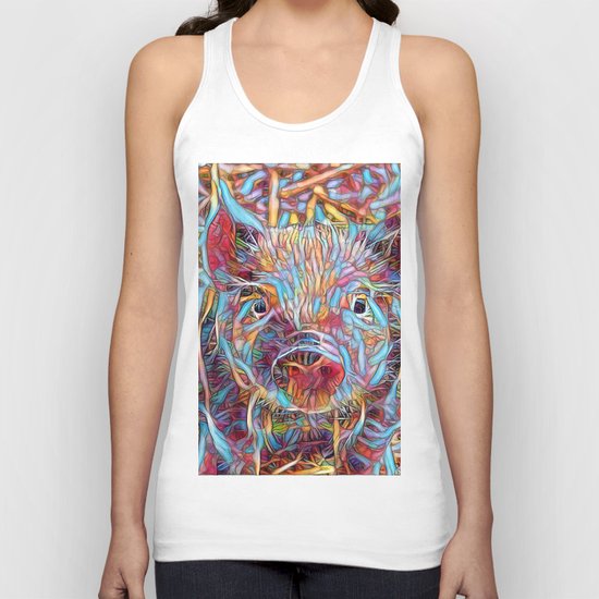 Funky little Piglet Unisex Tank Top