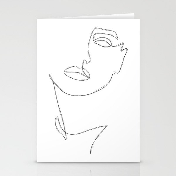 Triple Face Line Stationery Cards