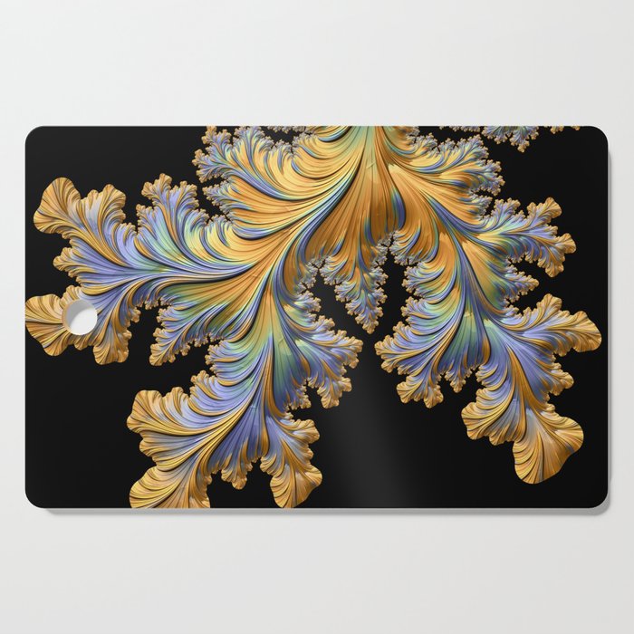 New Growth No1 yellow fractal  Cutting Board