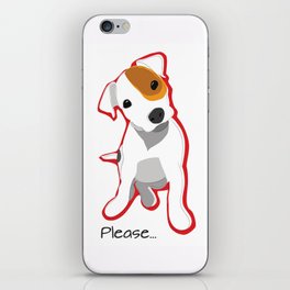 "Please" Jack Russell Terrier Puppy iPhone Skin
