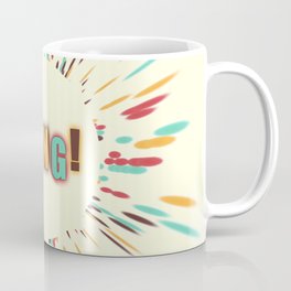 Bang Coffee Mug | Crackle, Pop, Onomatopoeia, Creative, Text, Beams, Burst, Graphicdesign, Noise, Hipnotic 