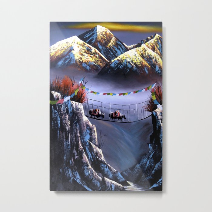 Panoramic View Of Everest Mountain Metal Print