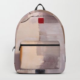 Natures Playground Backpack | Contemporary, Minimalist, Acrylic, Painting, Autumn, Cream, Taupe, Seasons, Brown, Modern 