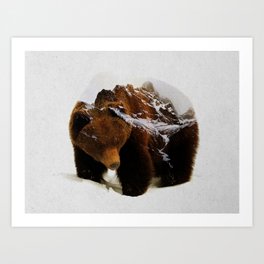 Bear In The Mountains Art Print