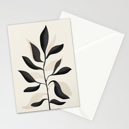 Abstract Minimal Plant 2 Stationery Card