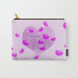 Flying Hearts in pink violet Carry-All Pouch | Graphicdesign, Hearts, Heart, Lovely, Pink, Violet, Happy, Flying, Bigheart, Valantine 