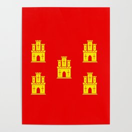 flag of Poitou Poster