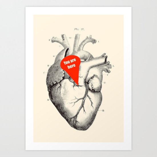 You are here Art Print