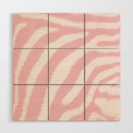 Pastel pink zebra print Wood Wall Art