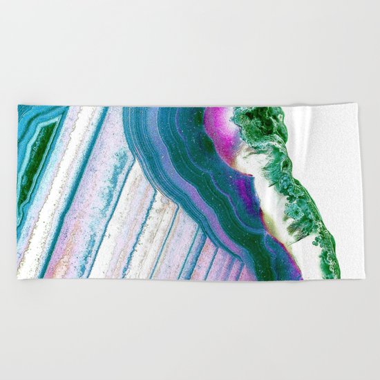 Agate Geode Beach Towel