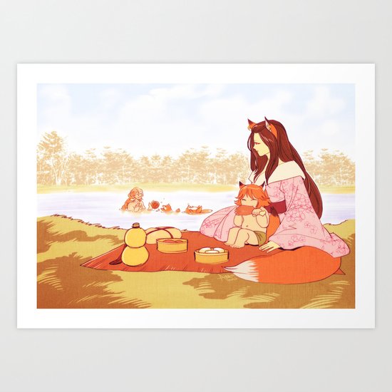 Beside the Lake Art Print