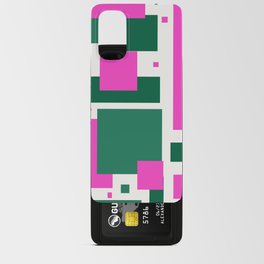 Pink and green mod squares Android Card Case