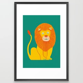 Lion kid's room Framed Art Print