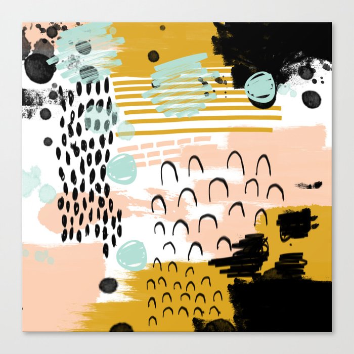 Ames Abstract Painting Hipster Home Decor Trendy Color Palette