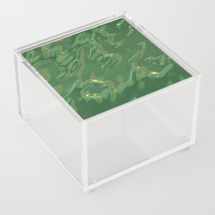 Luxury green fluid background Acrylic Box
