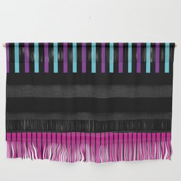 Colour Pop Stripes - Pink, Purple, Blue and Black Wall Hanging