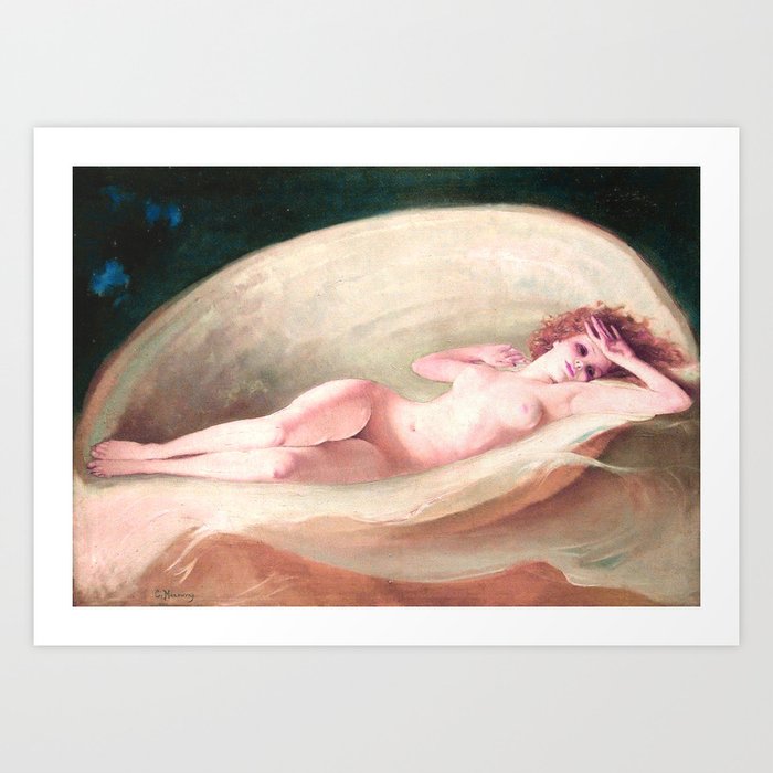 Venus Birth Peach Pink Art Print