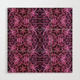 Liquid Light Series 73 ~ Red Abstract Fractal Pattern Wood Wall Art