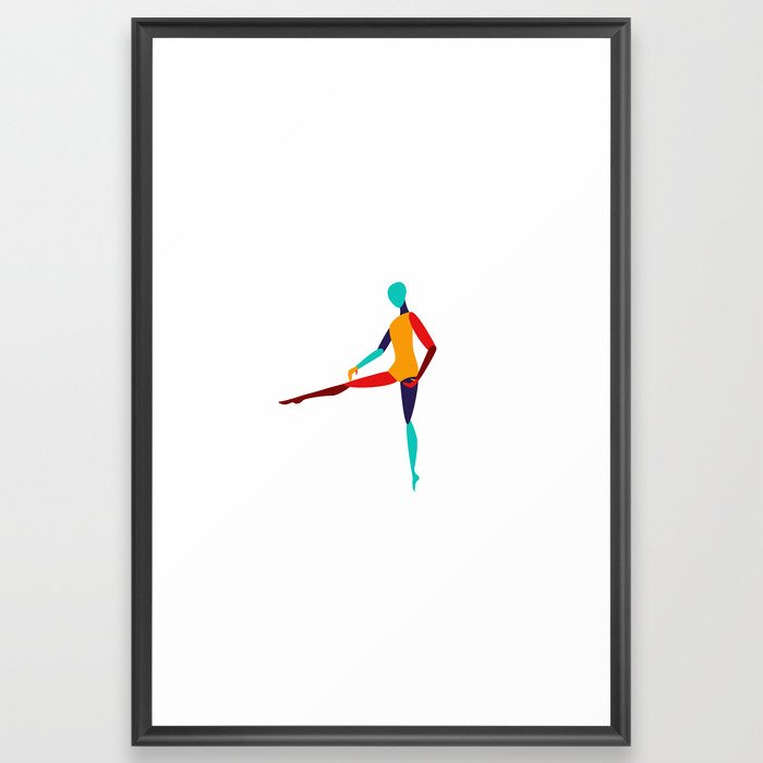 Abstract art print colorful people Framed Art Print