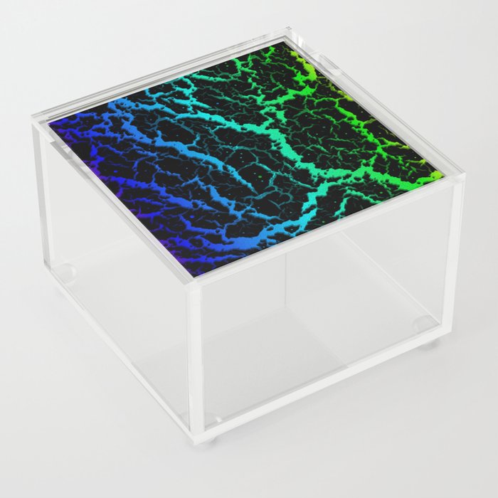 Cracked Space Lava - Rainbow PBCGY Acrylic Box