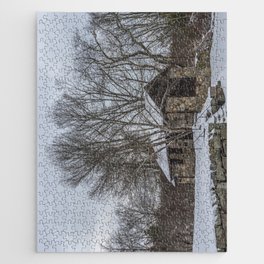 Babson museum in the snow Jigsaw Puzzle