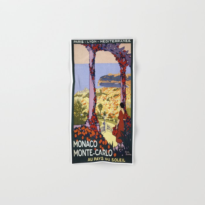 Vintage poster - Monaco Hand & Bath Towel