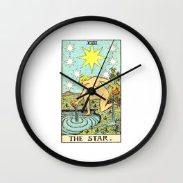 Vintage Tarot Card The Star Wall Clock | Astrology, Wicca, Tarotcard, Tarotcards, Witchcraft, Witch, Halloween, Wiccan, Magic, Moon 