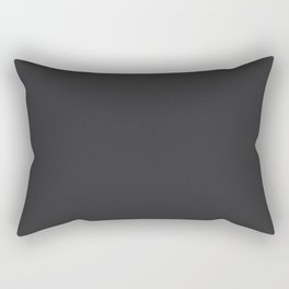 Dark Charcoal Grey Solid Color Pairs To Sherwin Williams 2021 Trending Color Tricorn Black SW 6258 Rectangular Pillow