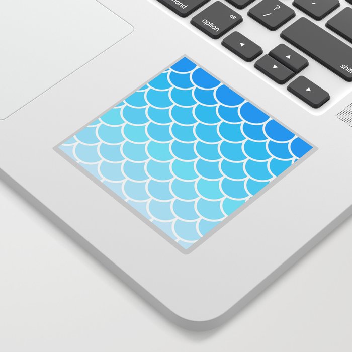 Modern Light Blue Scales Sticker