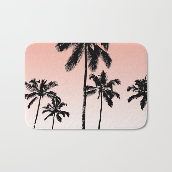 Sunset palms Bath Mat