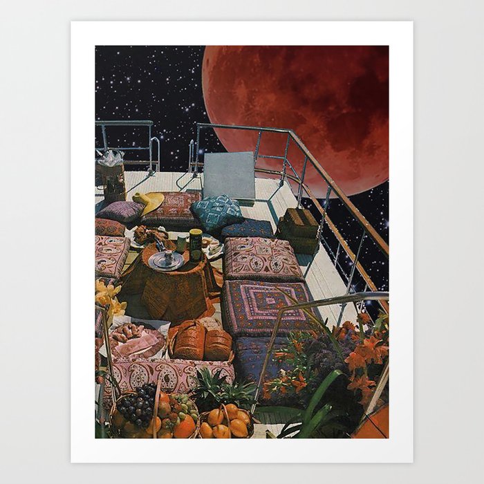 Red Moon/ Black Sea Art Print