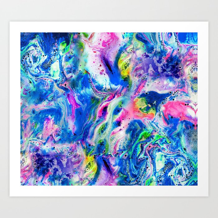 Bathbomb, fluid art, psychedelic art, trippy, psytrance, lsd, acid Art Print by cyanidekiss ...