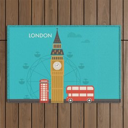 Attractions of London Outdoor Rug