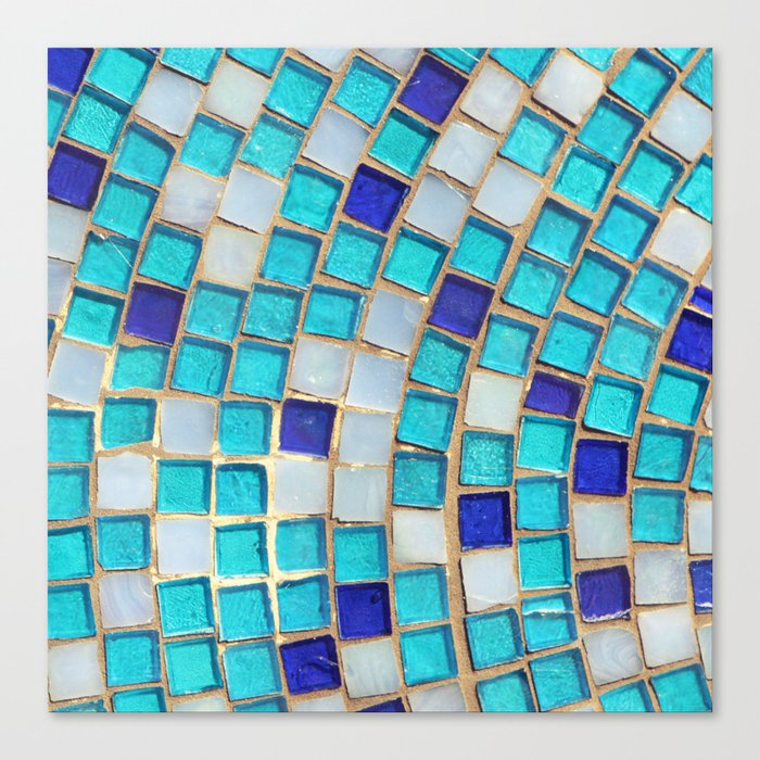Blue Tiles - an abstract photograph. Canvas Print
