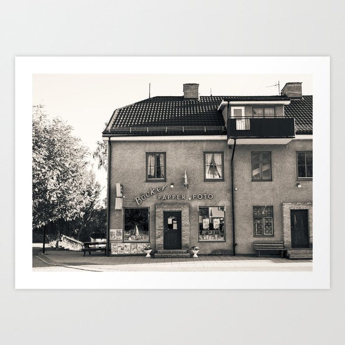 The Old Town Shop Art Print | Black-white, Photography, Typography, Vintage