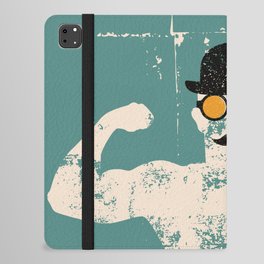 a cool strong man with a mustache iPad Folio Case