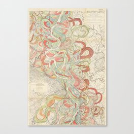 Ancient Courses: Mississippi River Meander Belt, Plate 22 sheet 6 Canvas Print